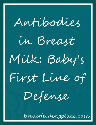 Antibodies in Breast Milk: Baby's First Line of Defense  BreastfeedingPlace.com #breastfeeding #benefitsofbreastfeeding